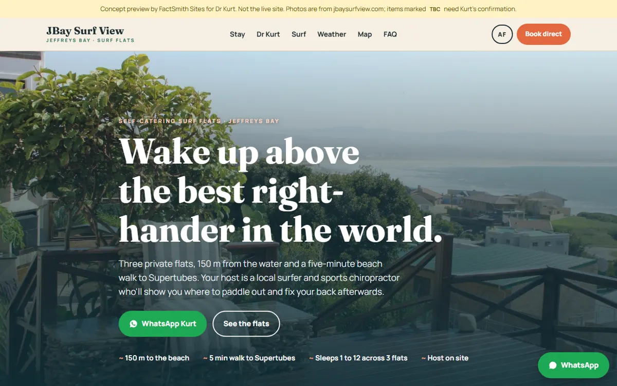 Screenshot of JBay Surf View