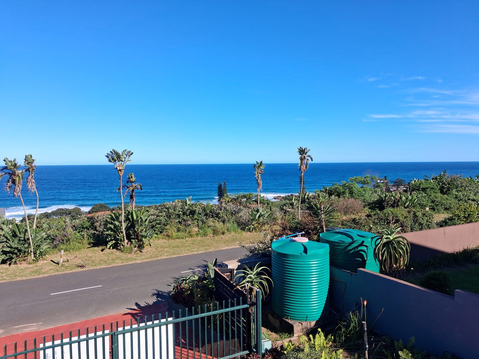 Sea view across the road from the Lodge
